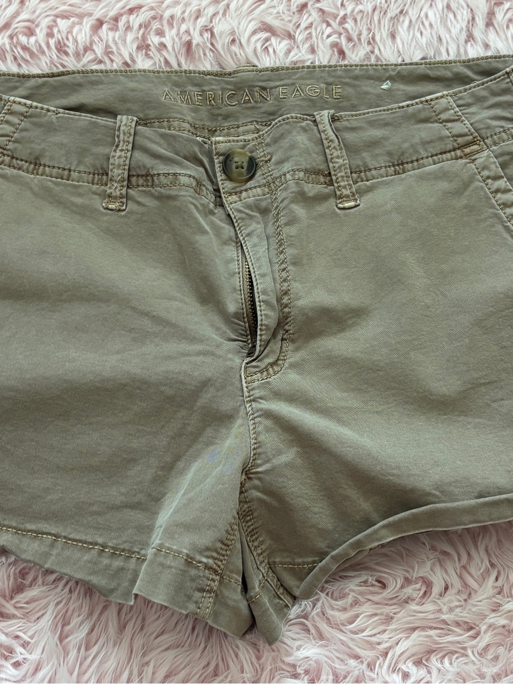 American Eagle Outfitters Women's Khaki Chino Shorts